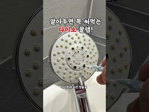 다이소 샤워기 클리너 써보니 초간단! 묵은 때까지 싹