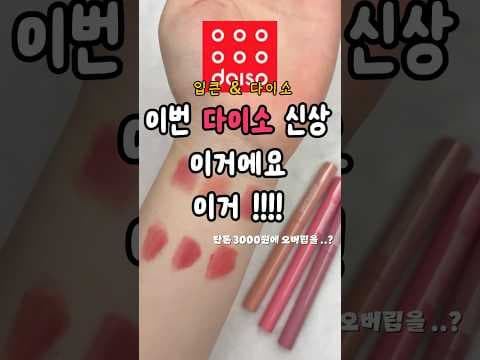 다이소 오버립 메이커 웜로즈 립 발색! 오버립 메이크업 꿀템
