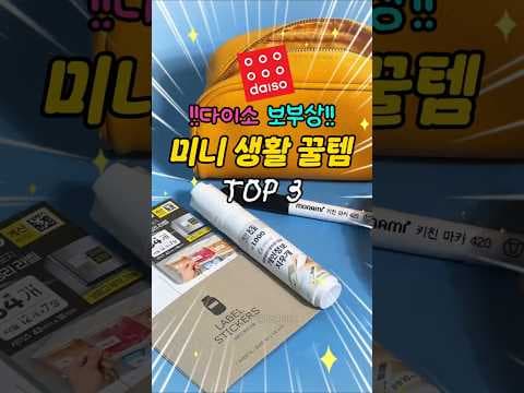 다이소 미니 정리템 추천! 개인 정보 보호 스탬프 & 키친 마카 후기
