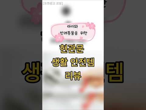 다이소 현관문 안전 장치로 아이와 반려동물 지키는 방법