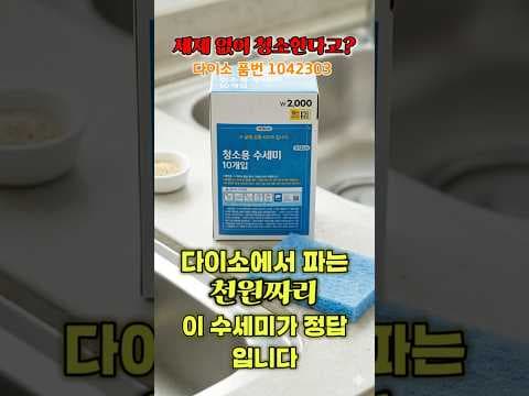 다이소 세제 수세미 써보니 1000원의 행복! 청소 끝판왕