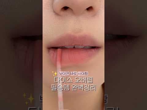 다이소 오버립 꿀템 추천! 립스머저, 립라이너로 완벽 연출